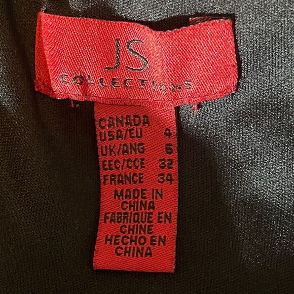 JS Collections Black Mesh Ribbon Detail Cap Sleeve Gothic Romantic Dress - Picture 6 of 8